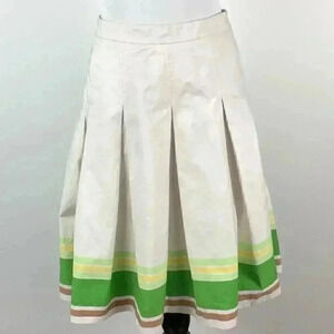 J Crew womens skirt size 0 multicolored full pleated midi preppy